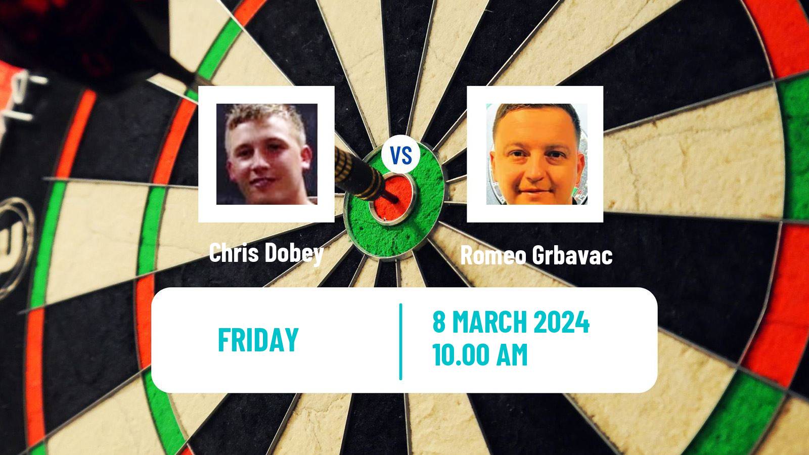 Darts European Tour 1 Chris Dobey - Romeo Grbavac
