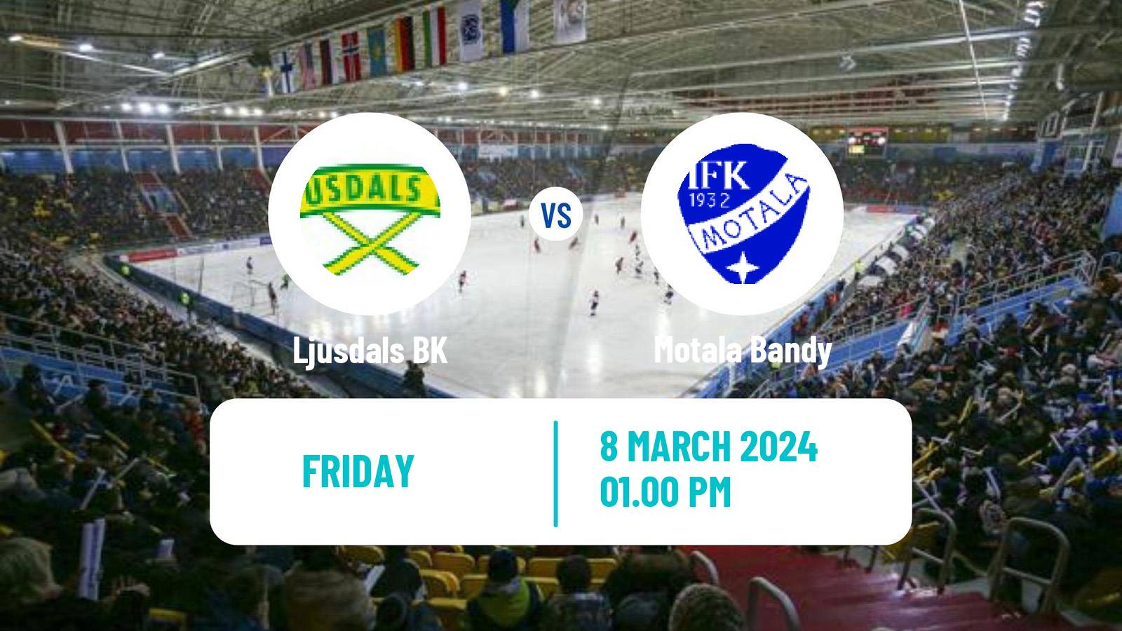 Bandy Swedish Allsvenskan Bandy Ljusdal - Motala Bandy