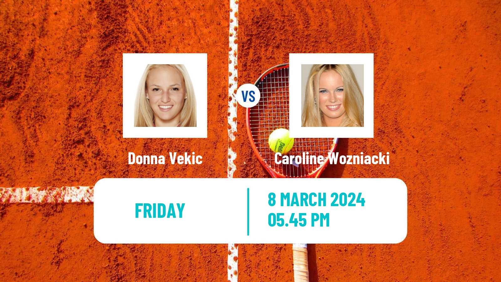 Tennis WTA Indian Wells Donna Vekic - Caroline Wozniacki