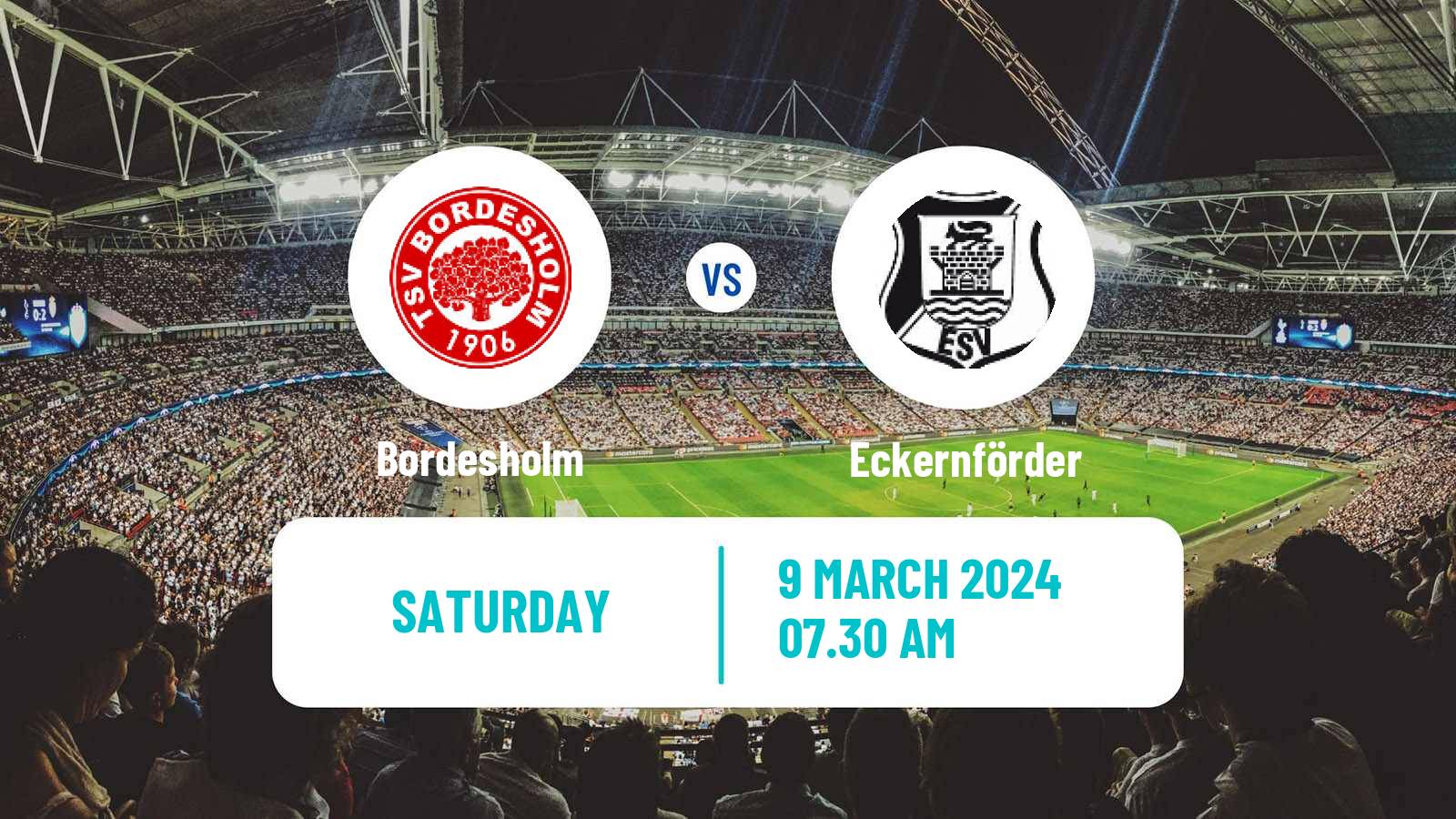 Soccer German Oberliga Schleswig-Holstein Bordesholm - Eckernförder