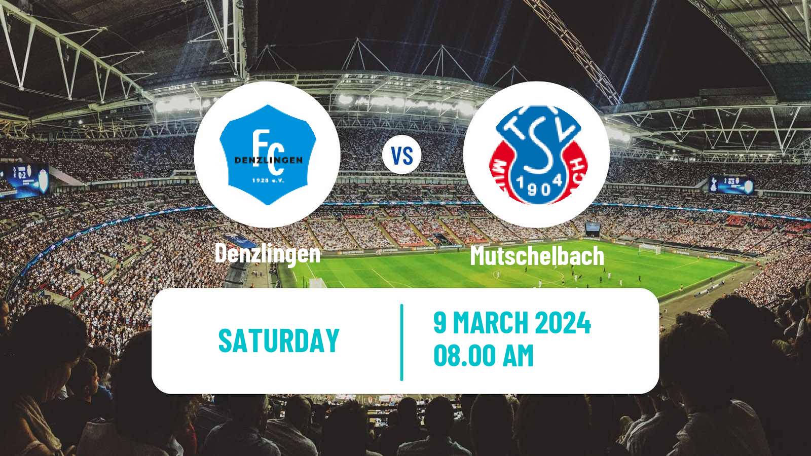 Football German Oberliga Baden-Württemberg Denzlingen - Mutschelbach