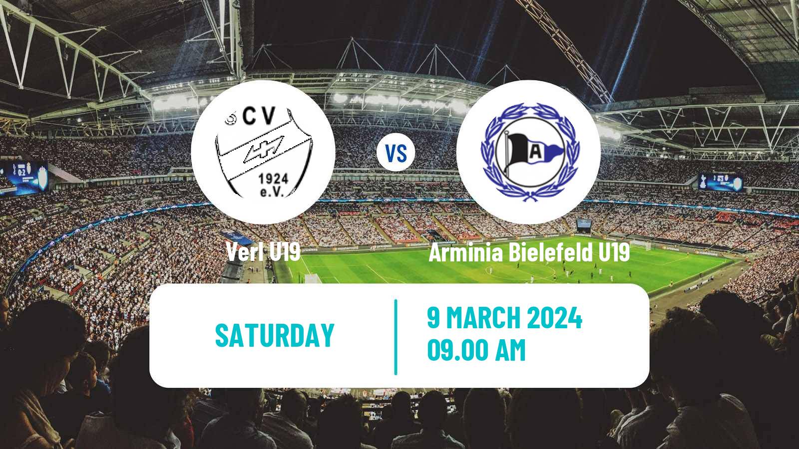 Soccer German Junioren Bundesliga West Verl U19 - Arminia Bielefeld U19