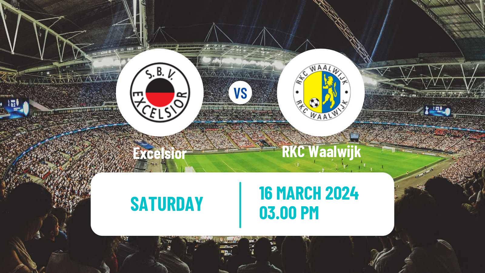 Soccer Dutch Eredivisie Excelsior - Waalwijk