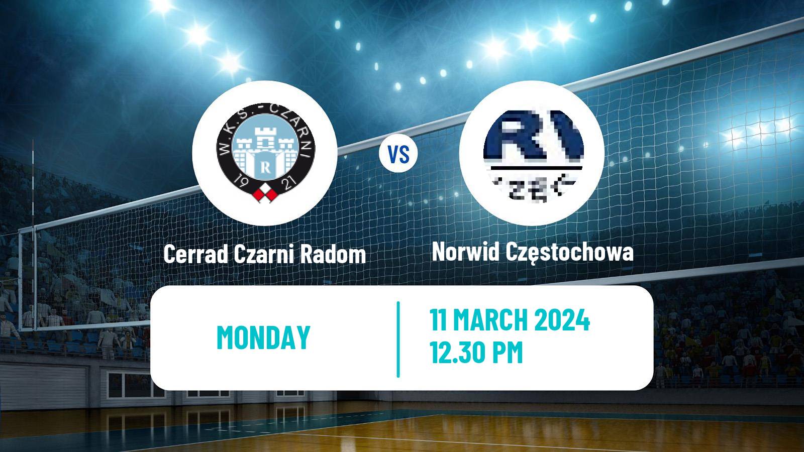 Volleyball Polish PlusLiga Cerrad Czarni Radom - Norwid Częstochowa