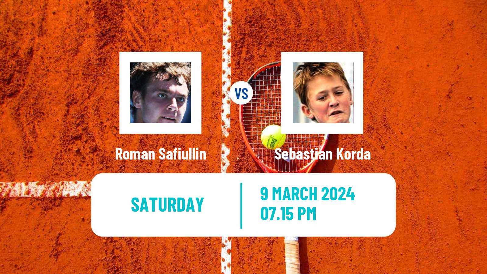 Tennis ATP Indian Wells Roman Safiullin - Sebastian Korda