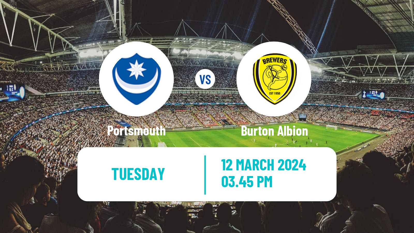 Soccer English League One Portsmouth - Burton Albion