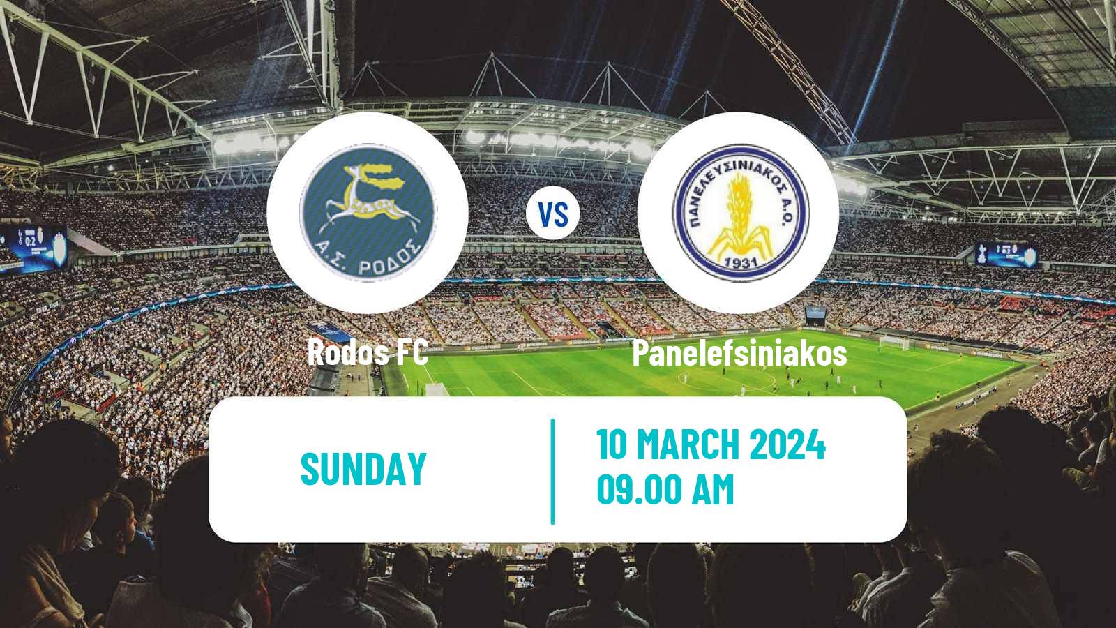 Football Greek Gamma Ethniki - Group 3 Rodos - Panelefsiniakos