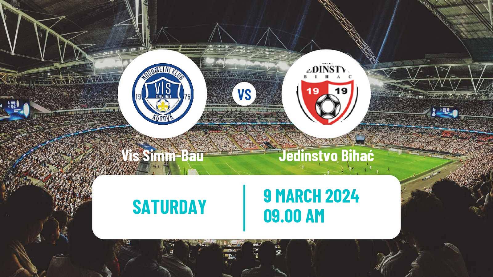 Soccer Bosnian Prva Liga FBiH Vis Simm-Bau - Jedinstvo Bihać