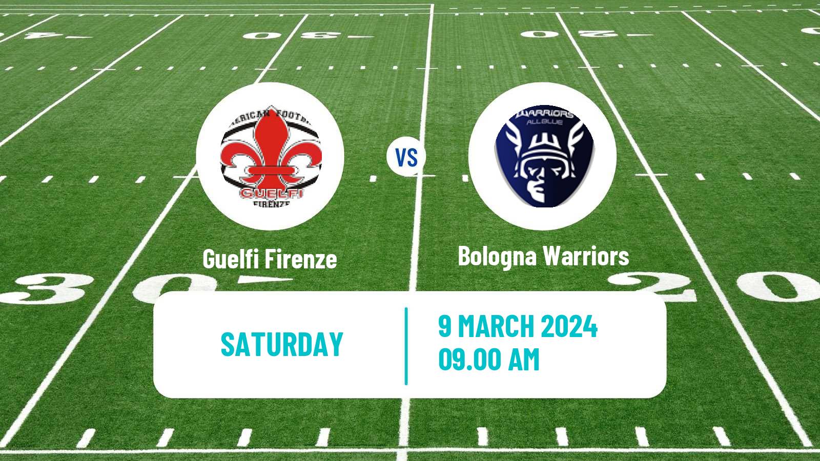 American football Italian IFL Guelfi Firenze - Bologna Warriors