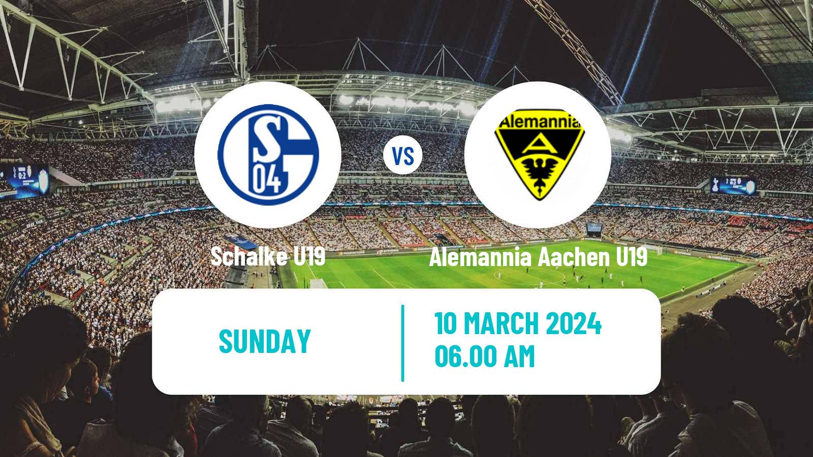Football German Junioren Bundesliga West Schalke U19 - Alemannia Aachen U19