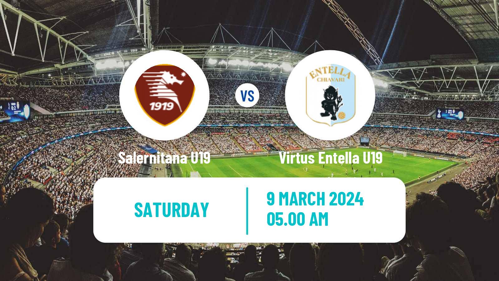 Soccer Italian Primavera 2 Salernitana U19 - Virtus Entella U19