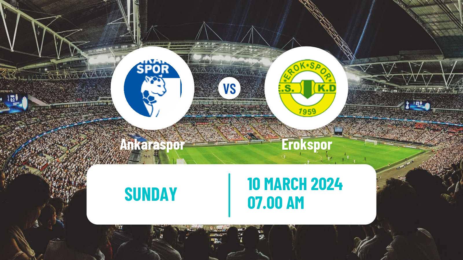 Soccer Turkish Second League White Group Ankaraspor - Erokspor