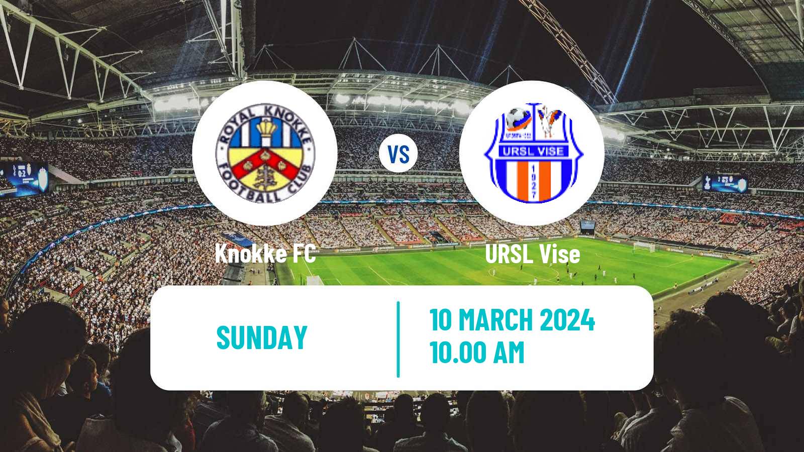 Soccer Belgian National Division 1 Knokke - URSL Vise