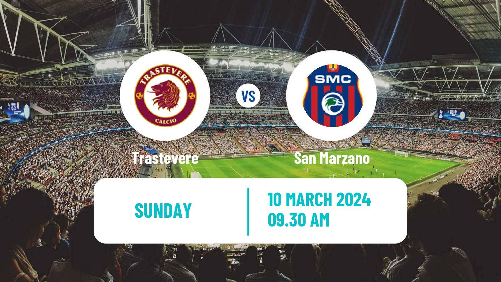Soccer Italian Serie D - Group G Trastevere - San Marzano