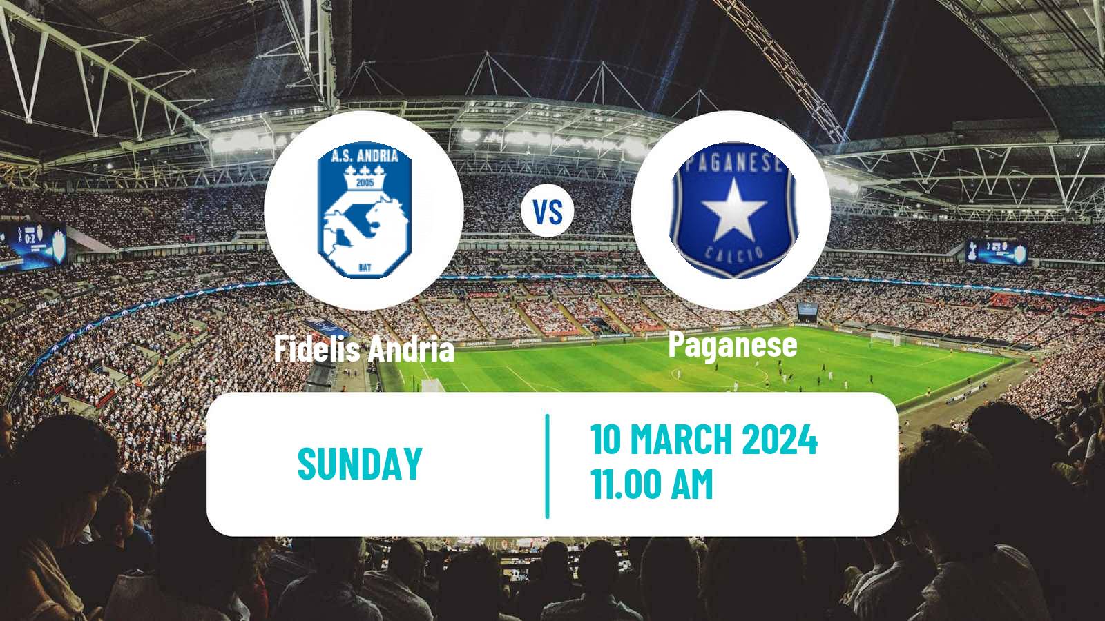 Soccer Italian Serie D - Group H Fidelis Andria - Paganese