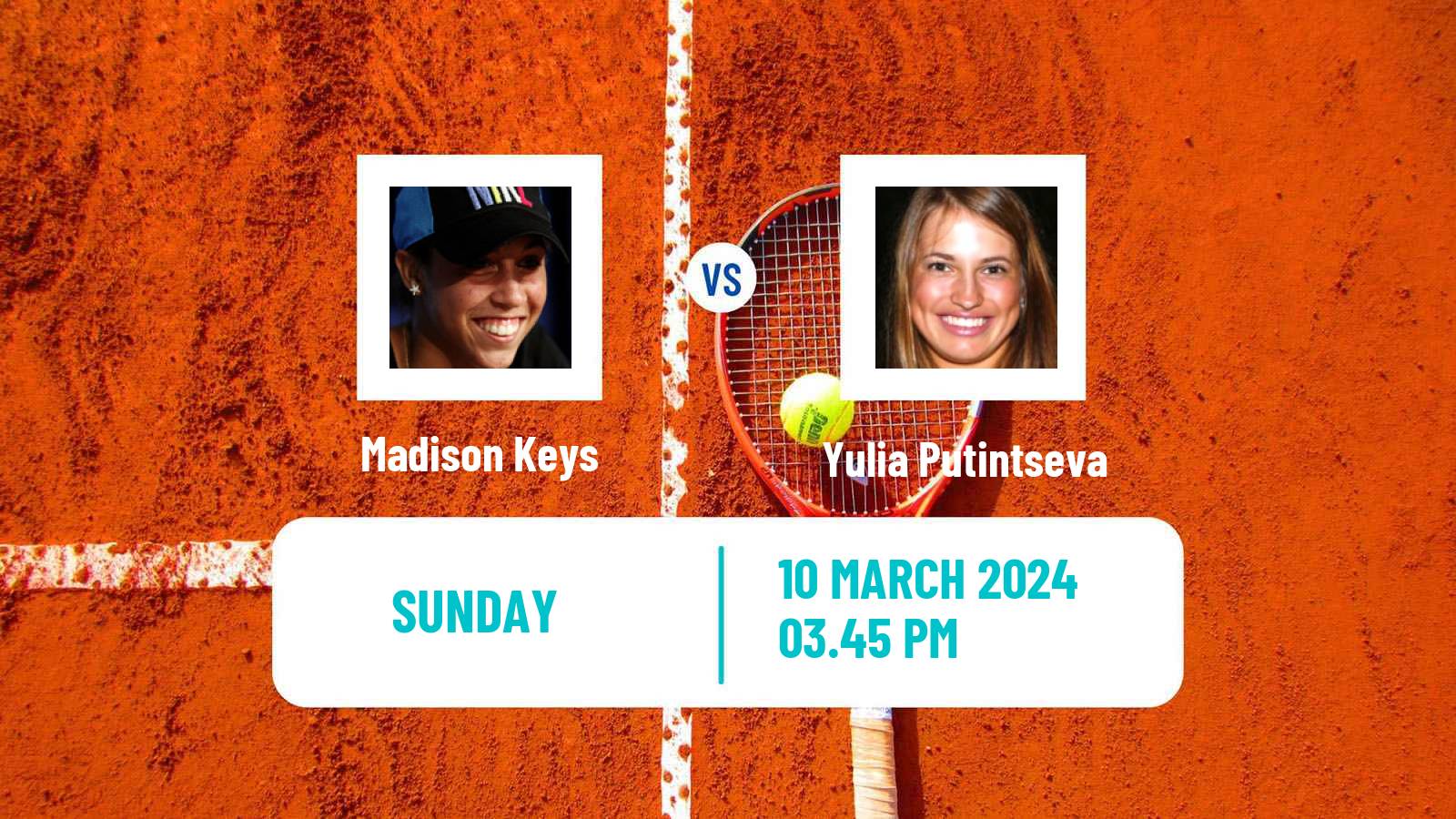 Tennis WTA Indian Wells Madison Keys - Yulia Putintseva