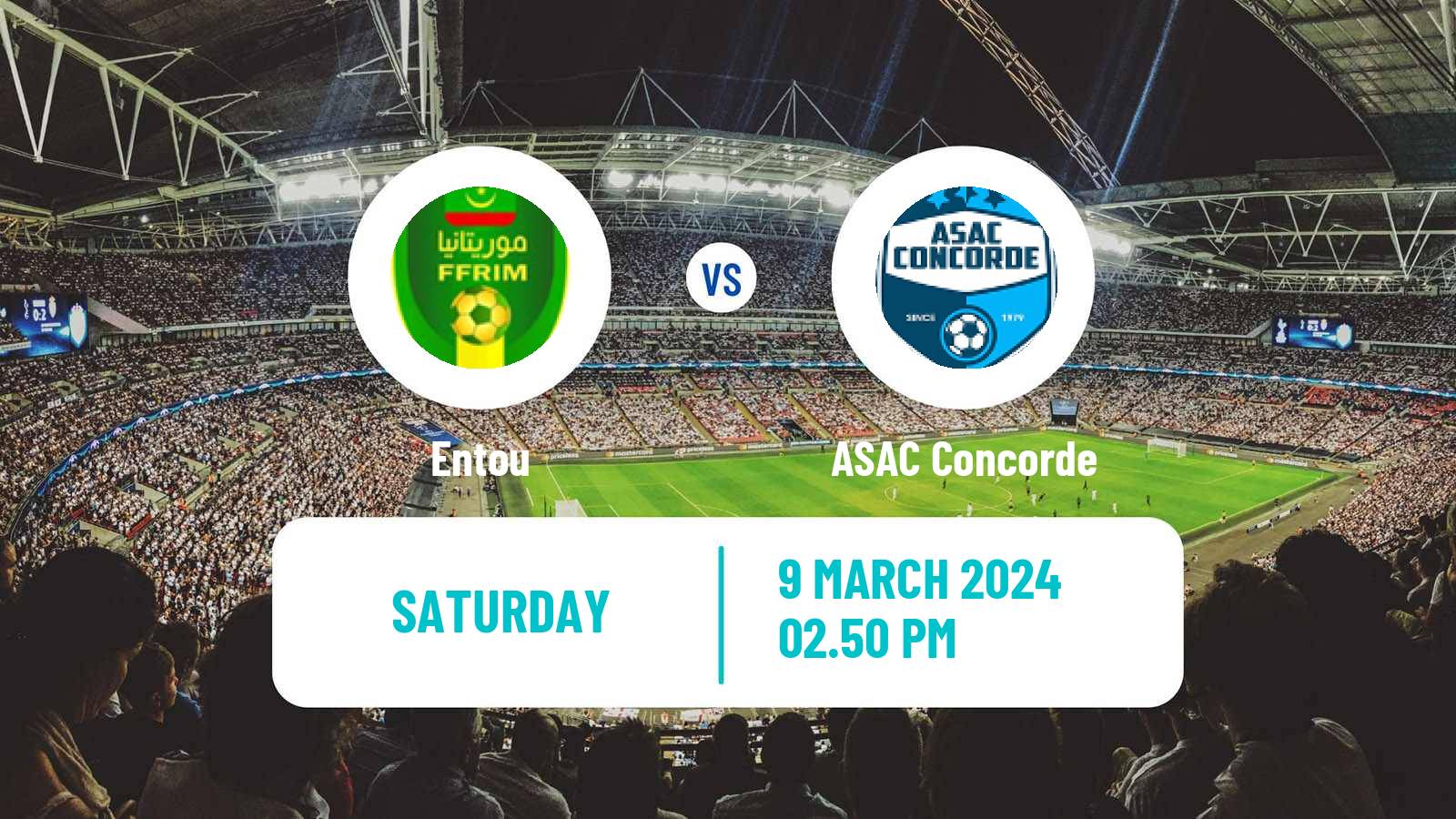 Soccer Mauritania Ligue 1 Entou - ASAC Concorde