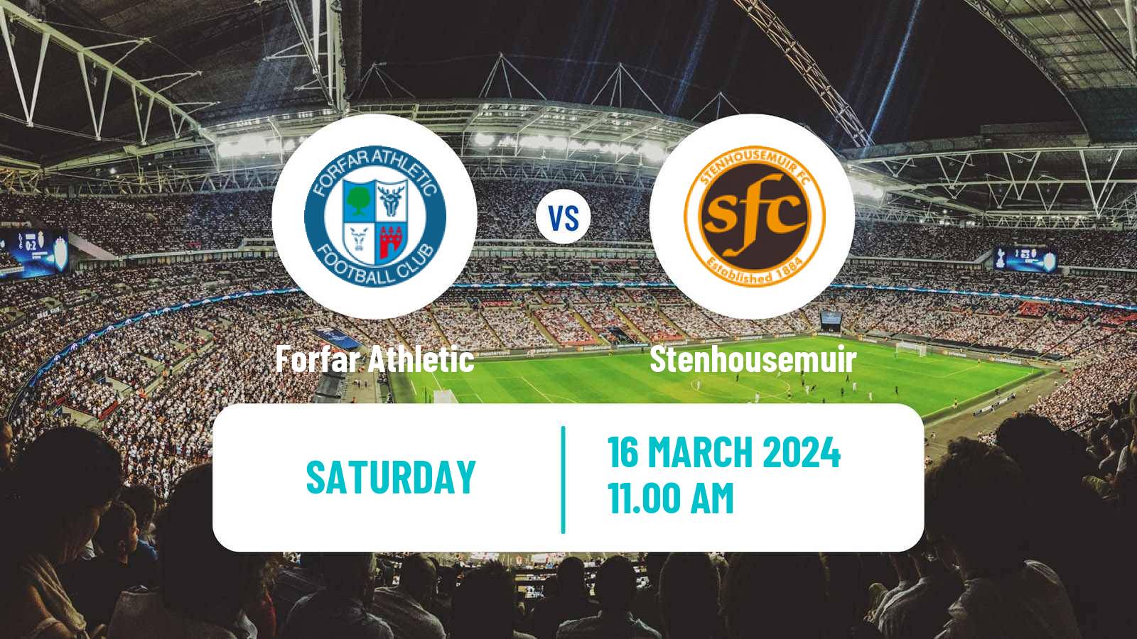 Soccer Scottish League Two Forfar Athletic - Stenhousemuir