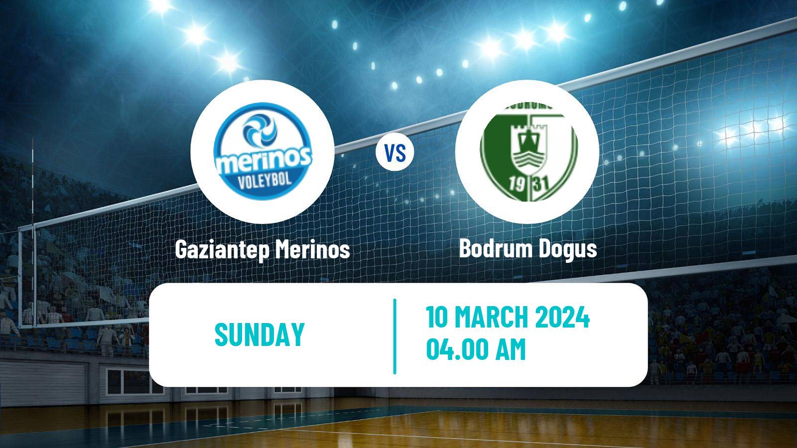 Volleyball Turkish 1 Ligi Volleyball Women Gaziantep Merinos - Bodrum Dogus