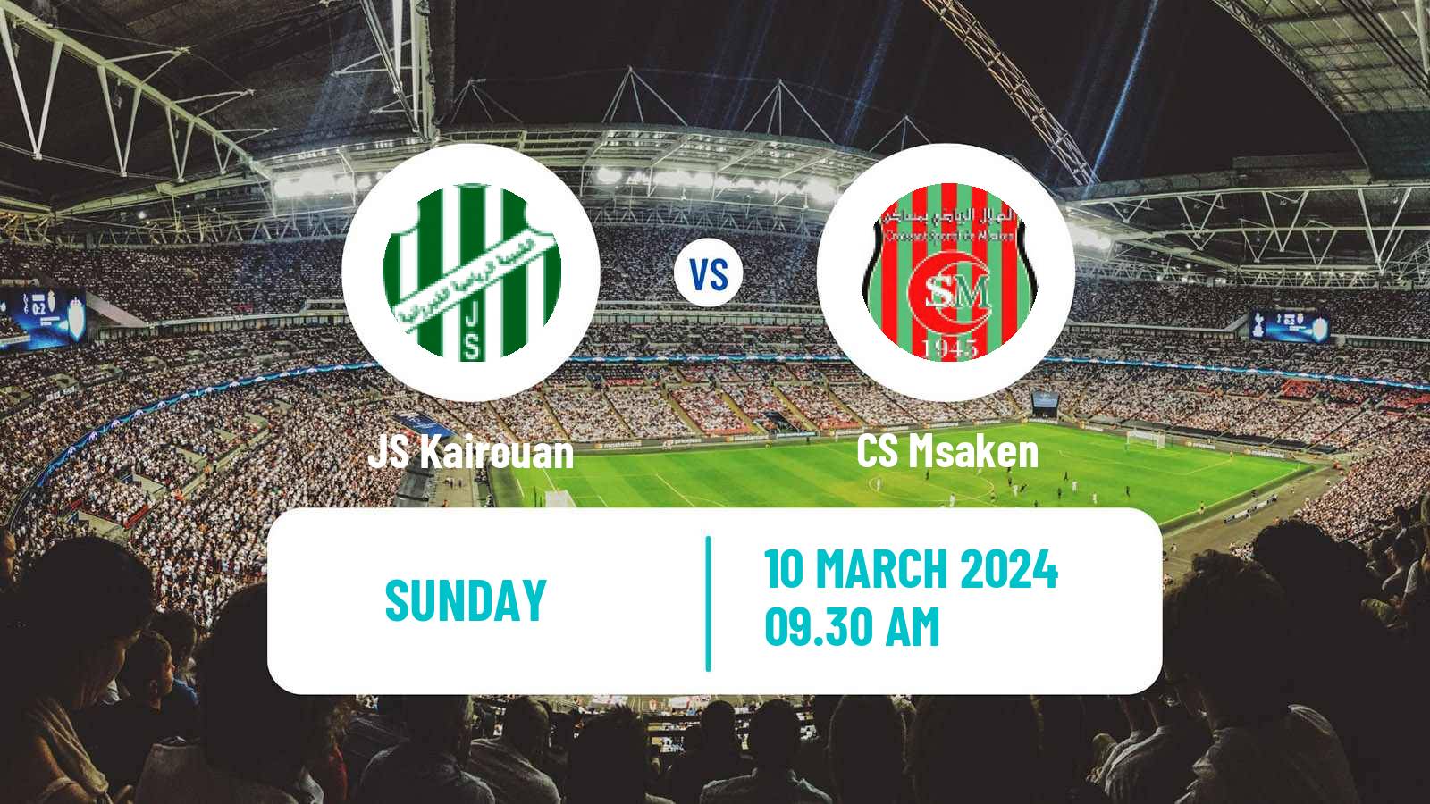 Soccer Tunisian Ligue 2 JS Kairouan - Msaken