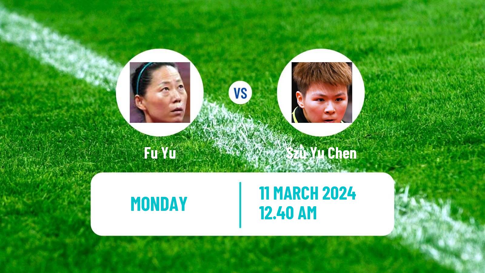 Table tennis Singapore Smash Women Fu Yu - Szu Yu Chen