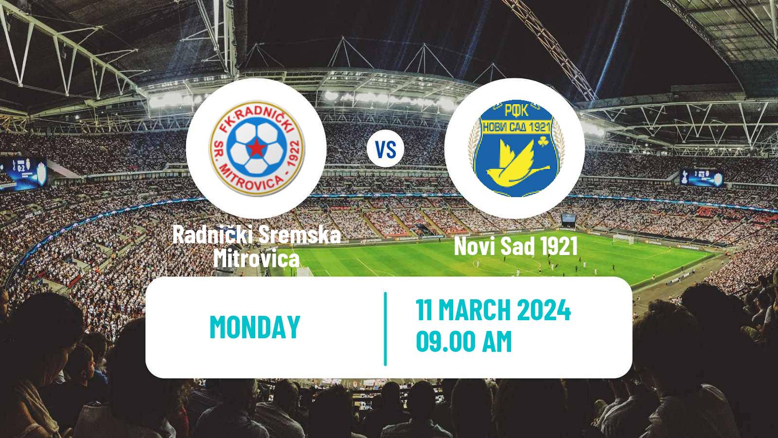 Football Serbian Prva Liga Radnički Sremska Mitrovica - Novi Sad 1921