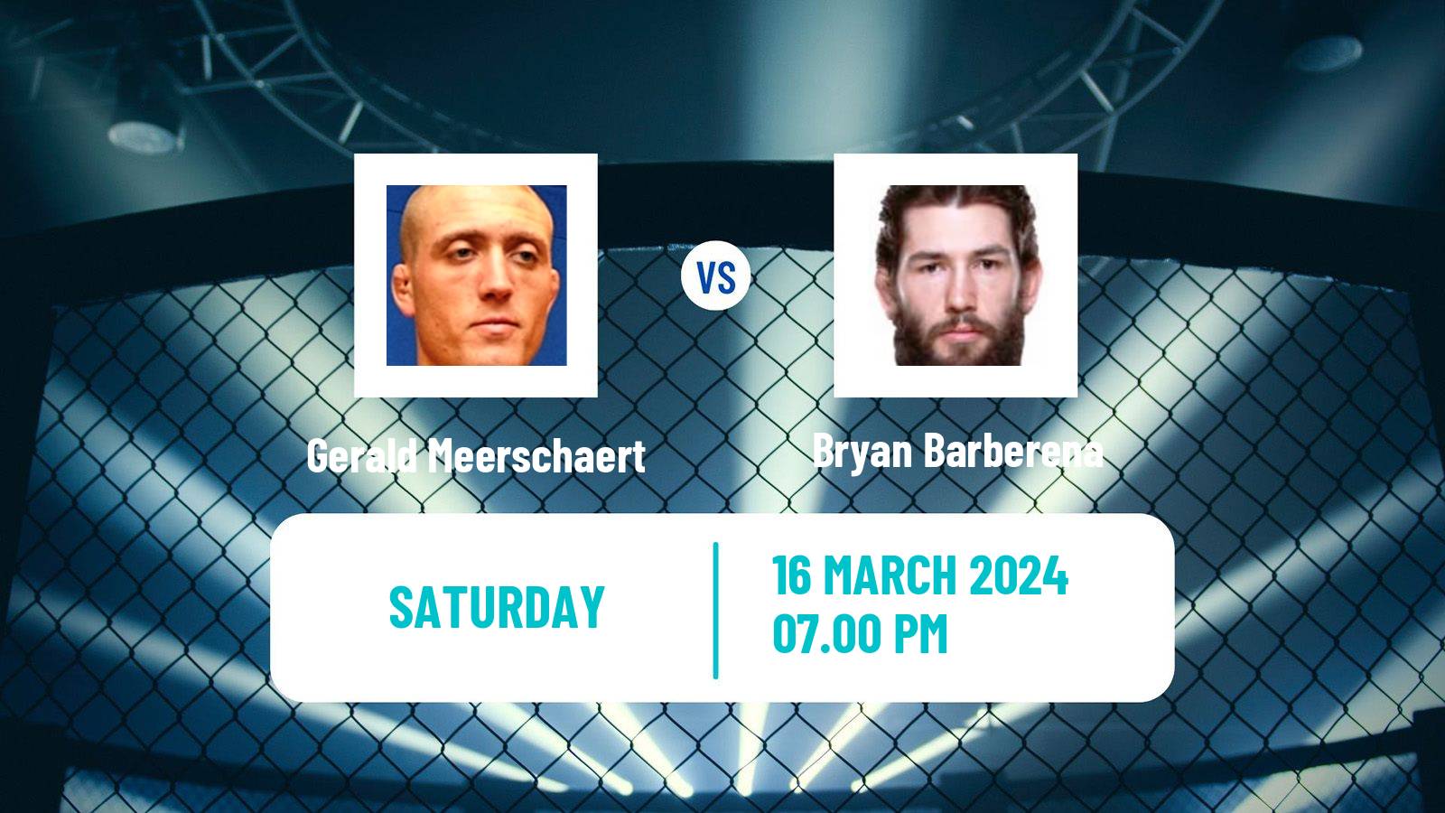 MMA Middleweight UFC Men Gerald Meerschaert - Bryan Barberena