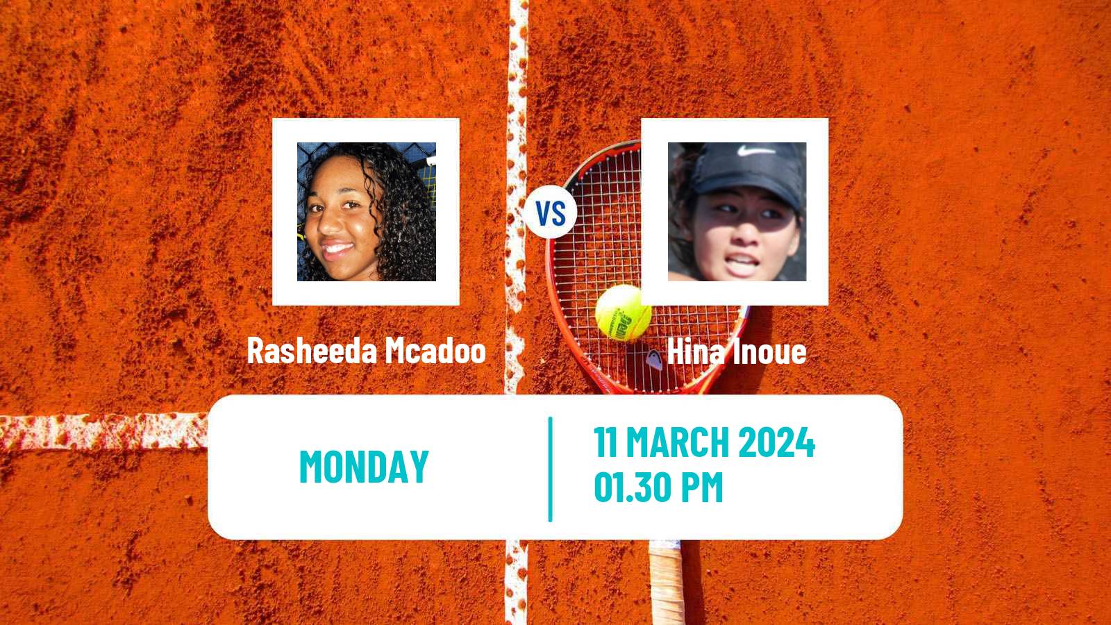 Tennis ITF W35 Santo Domingo 2 Women Rasheeda Mcadoo - Hina Inoue