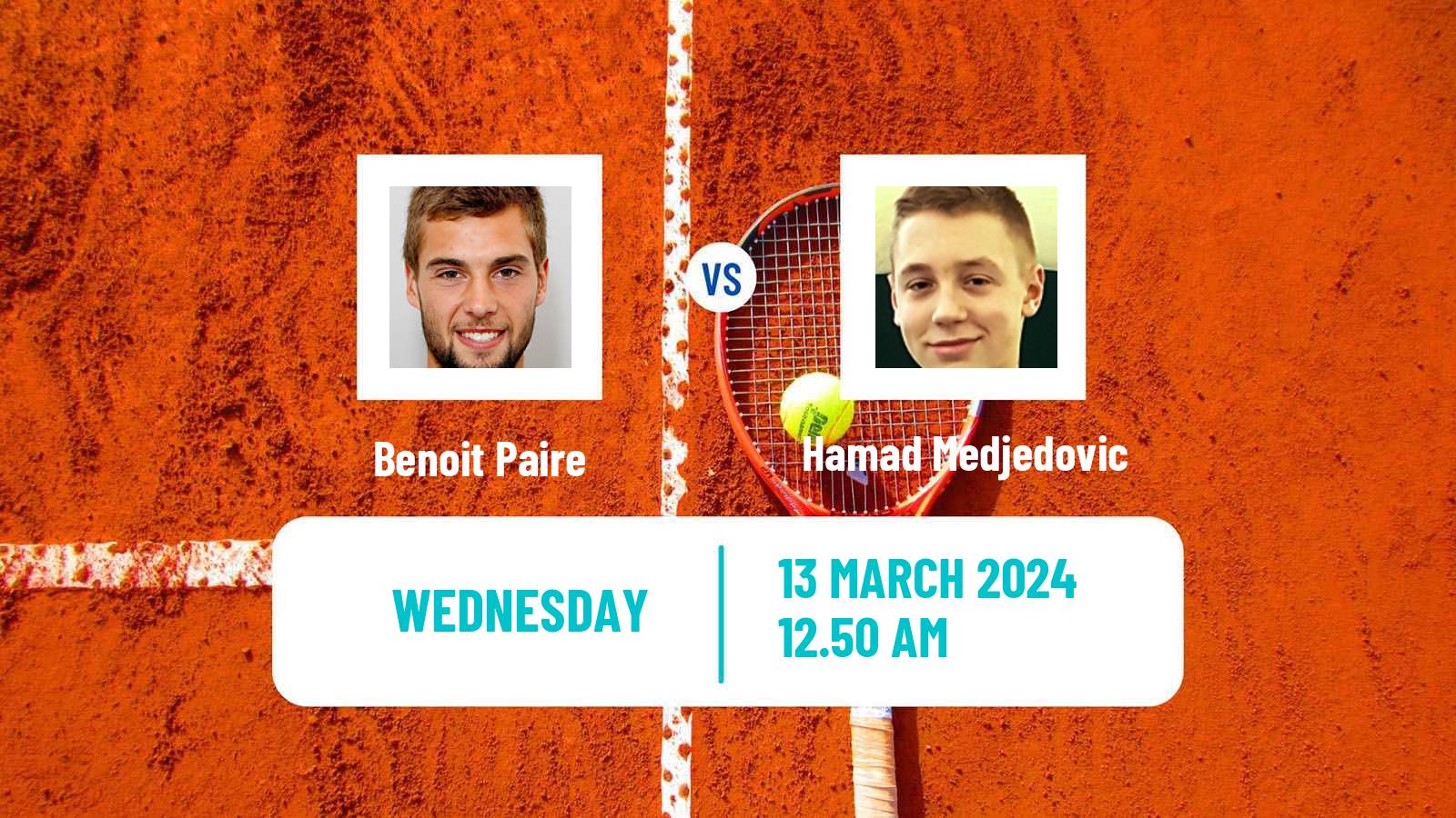 Tennis Phoenix Challenger Men Benoit Paire - Hamad Medjedovic