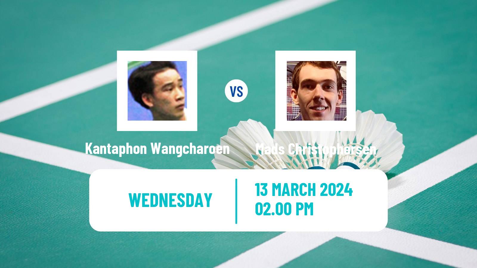 Badminton BWF World Tour Orleans Masters Men Kantaphon Wangcharoen - Mads Christophersen
