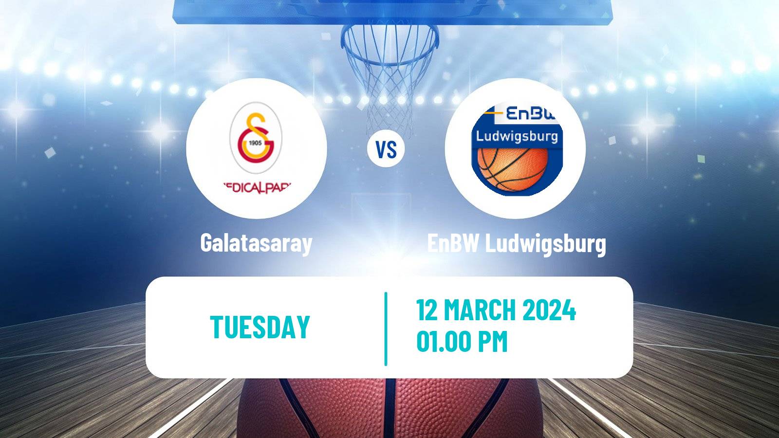 Basketball Champions League Basketball Galatasaray - Ludwigsburg