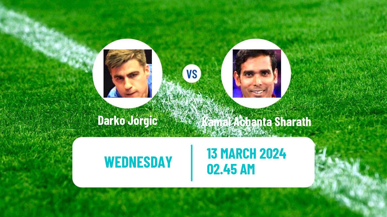 Table tennis Singapore Smash Men Darko Jorgic - Kamal Achanta Sharath