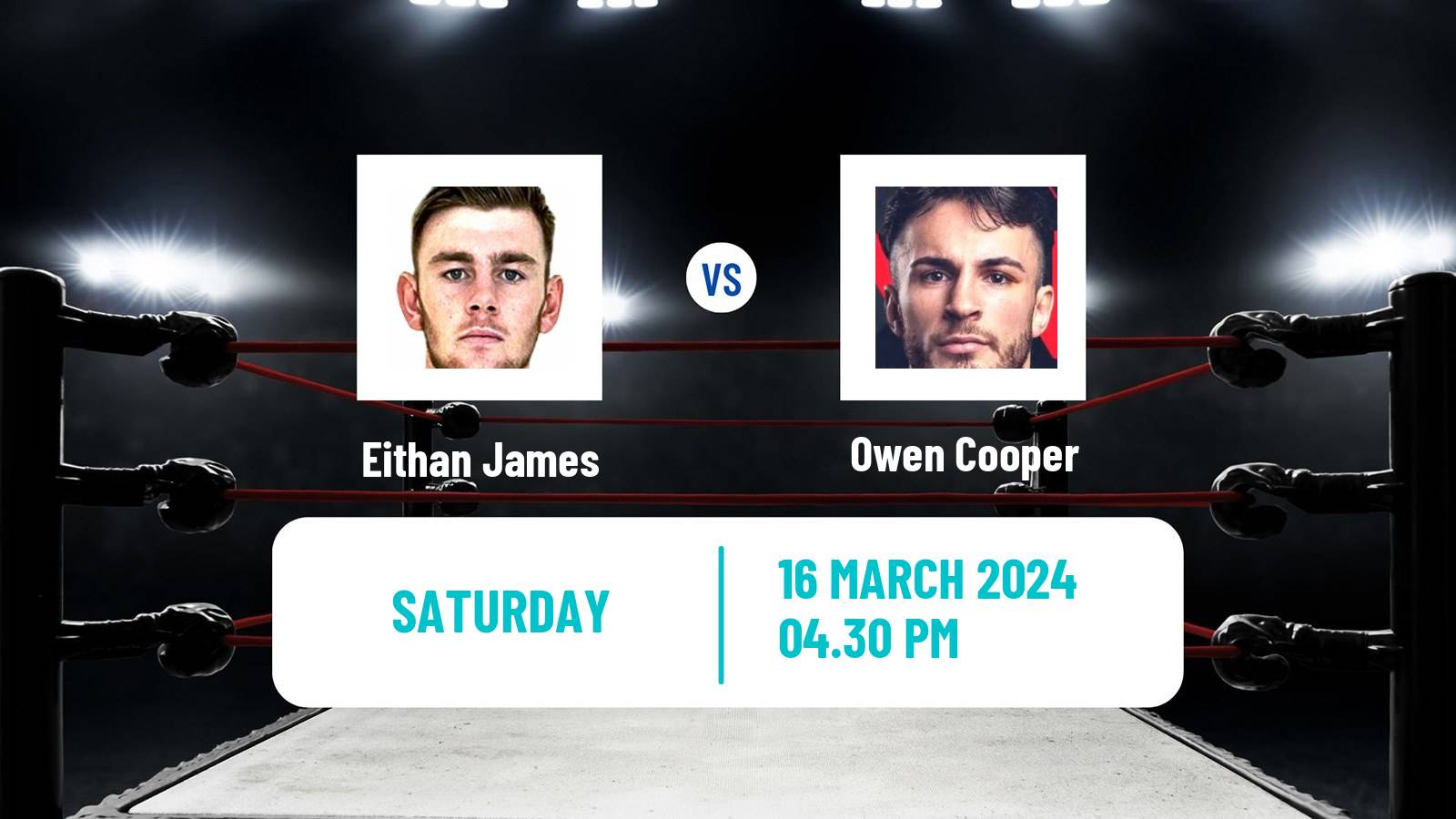 Boxing Welterweight Bbbofc English WBO European Titles Men Eithan James - Owen Cooper