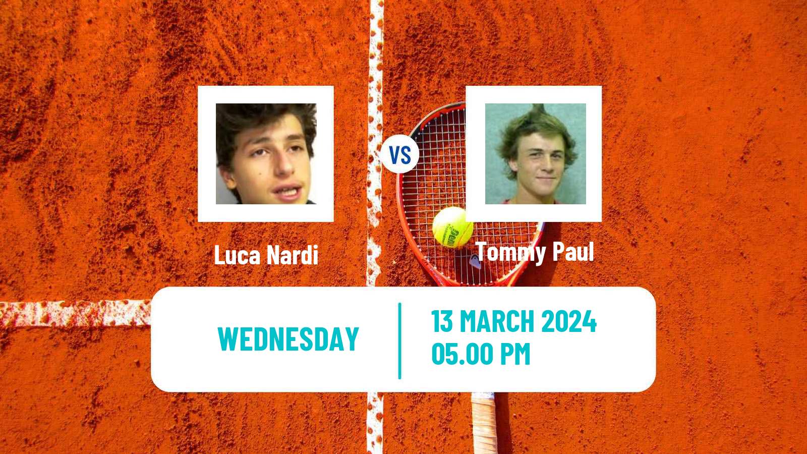 Tennis ATP Indian Wells Luca Nardi - Tommy Paul