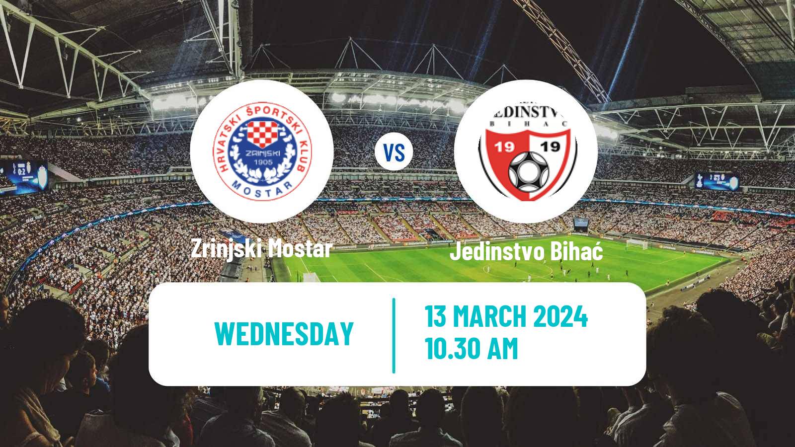 Soccer Bosnian Cup Zrinjski Mostar - Jedinstvo Bihać