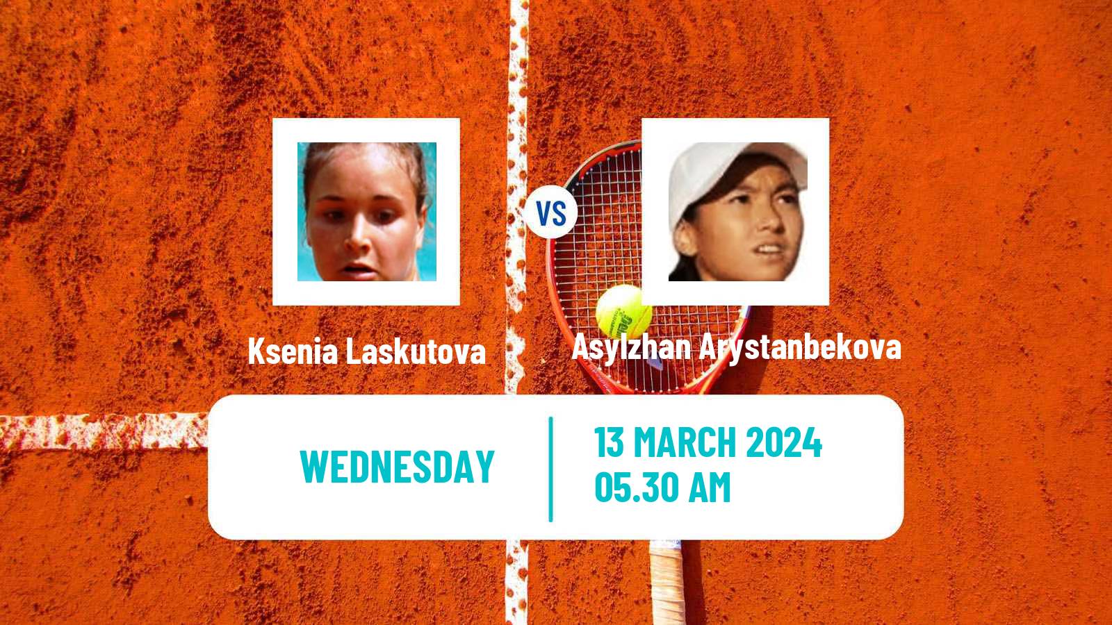 Tennis ITF W15 Karaganda 2 Women Ksenia Laskutova - Asylzhan Arystanbekova