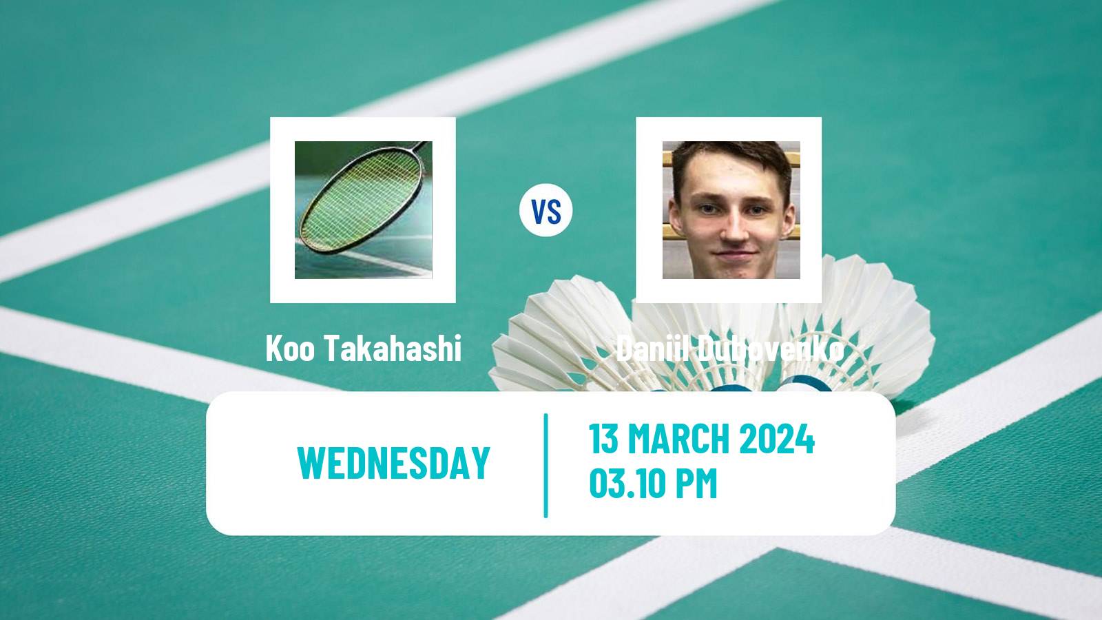 Badminton BWF World Tour Orleans Masters Men Koo Takahashi - Daniil Dubovenko