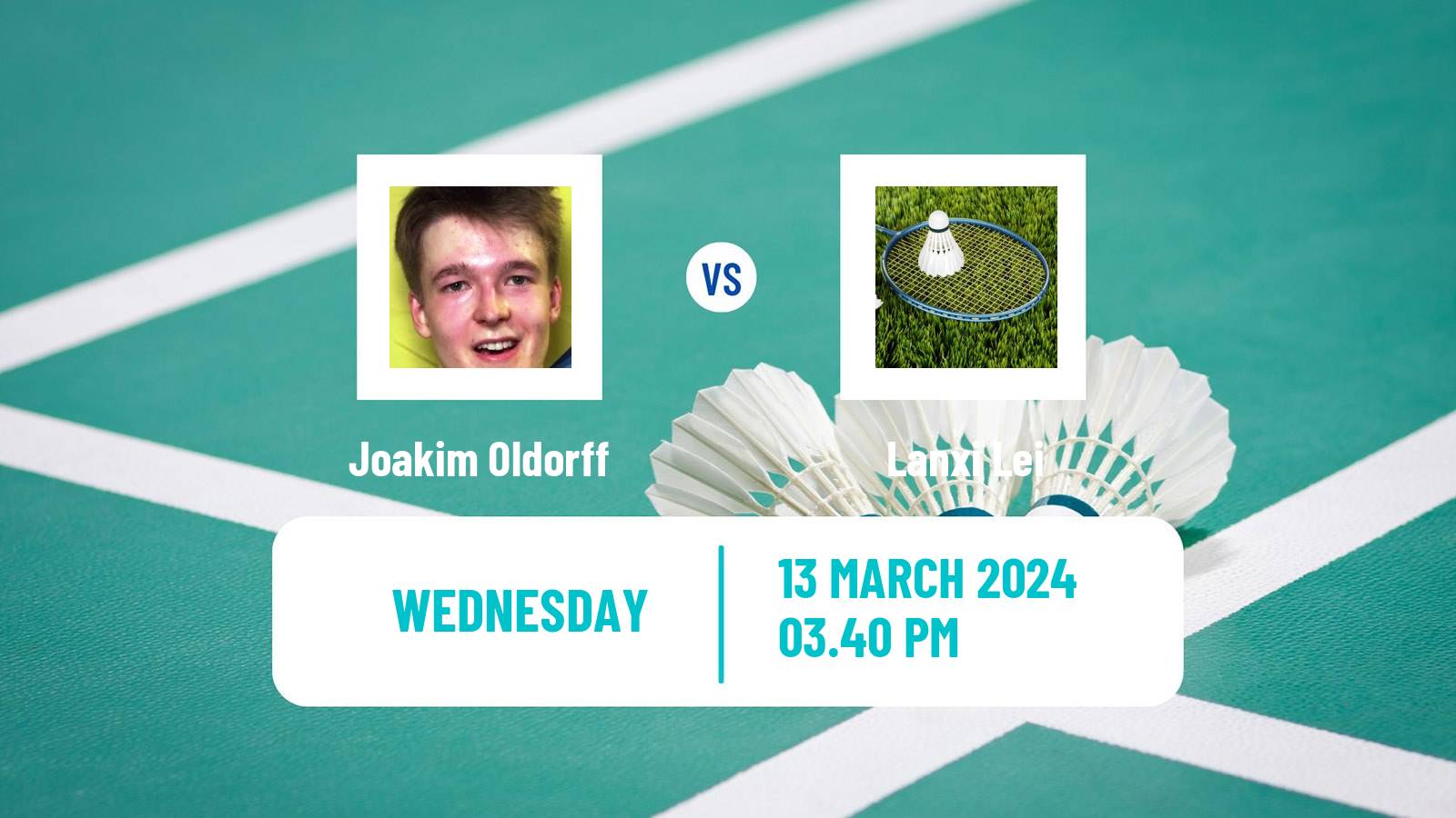 Badminton BWF World Tour Orleans Masters Men Joakim Oldorff - Lanxi Lei