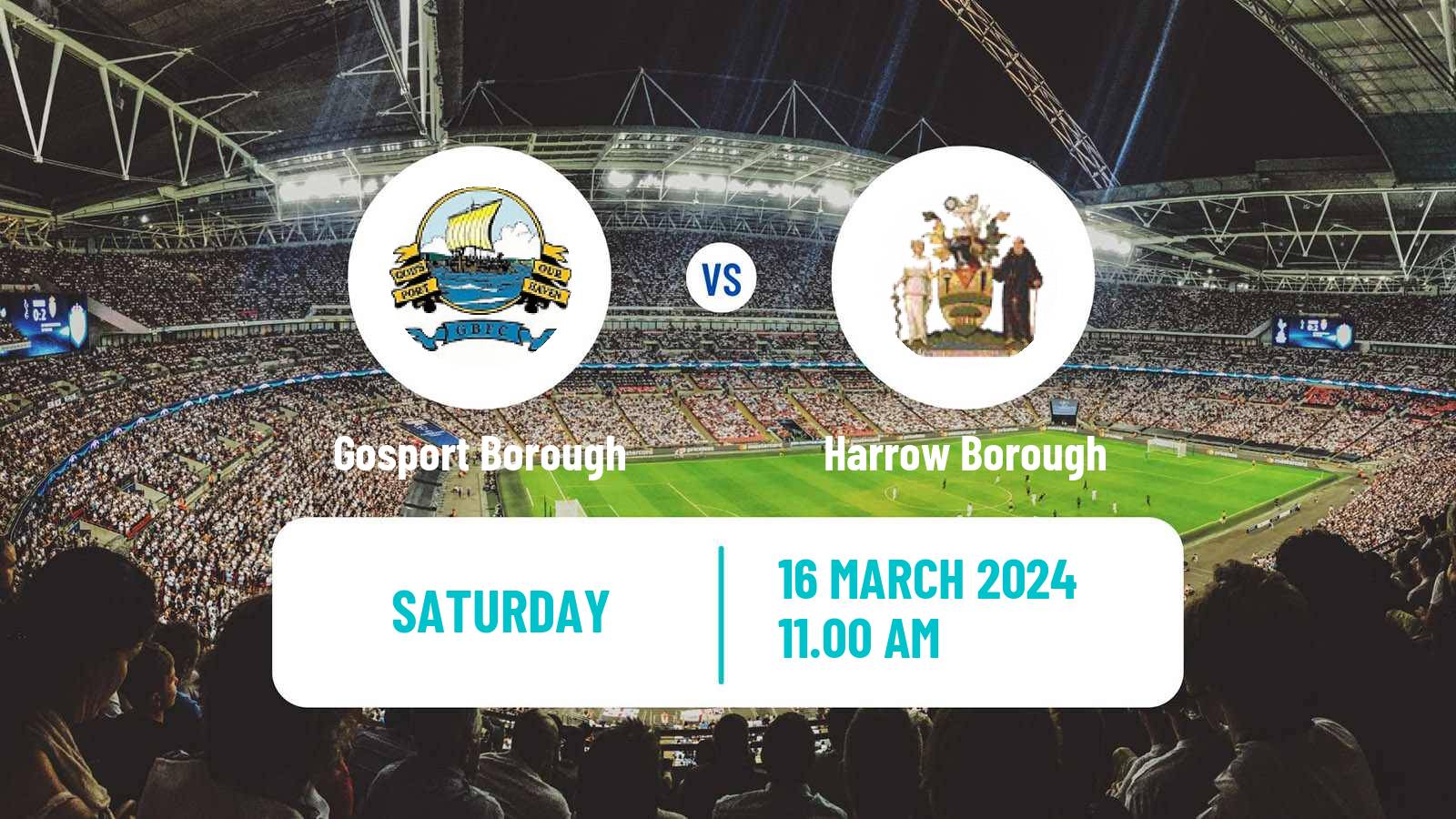 Soccer English Southern League South Division Gosport Borough - Harrow Borough