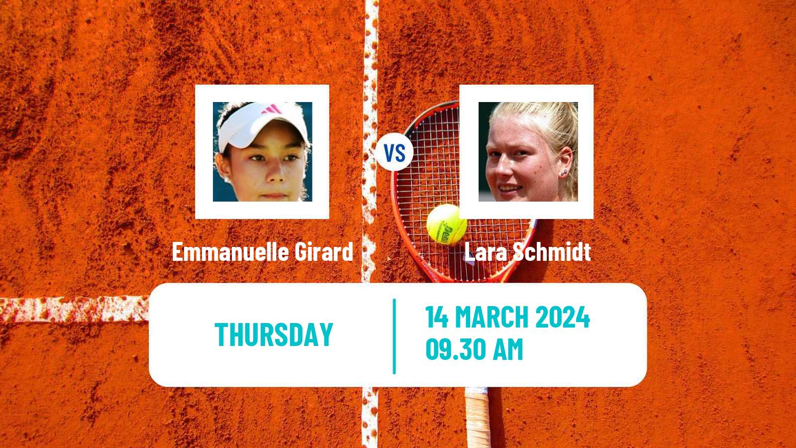 Tennis ITF W15 Monastir 9 Women Emmanuelle Girard - Lara Schmidt