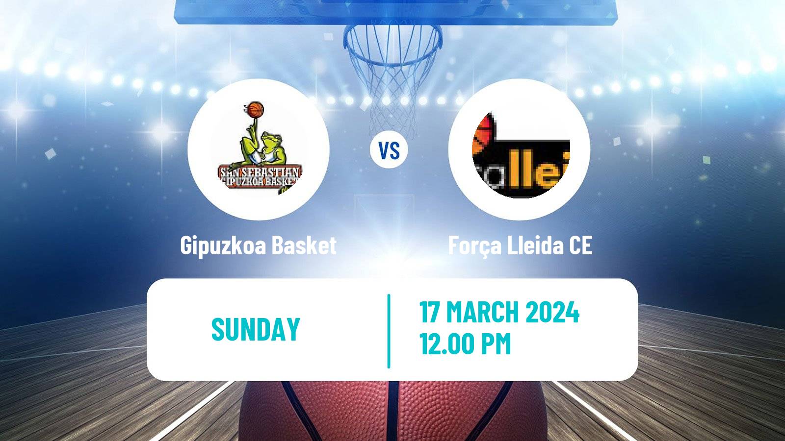 Basketball Spanish LEB Oro Gipuzkoa Basket - Força Lleida CE
