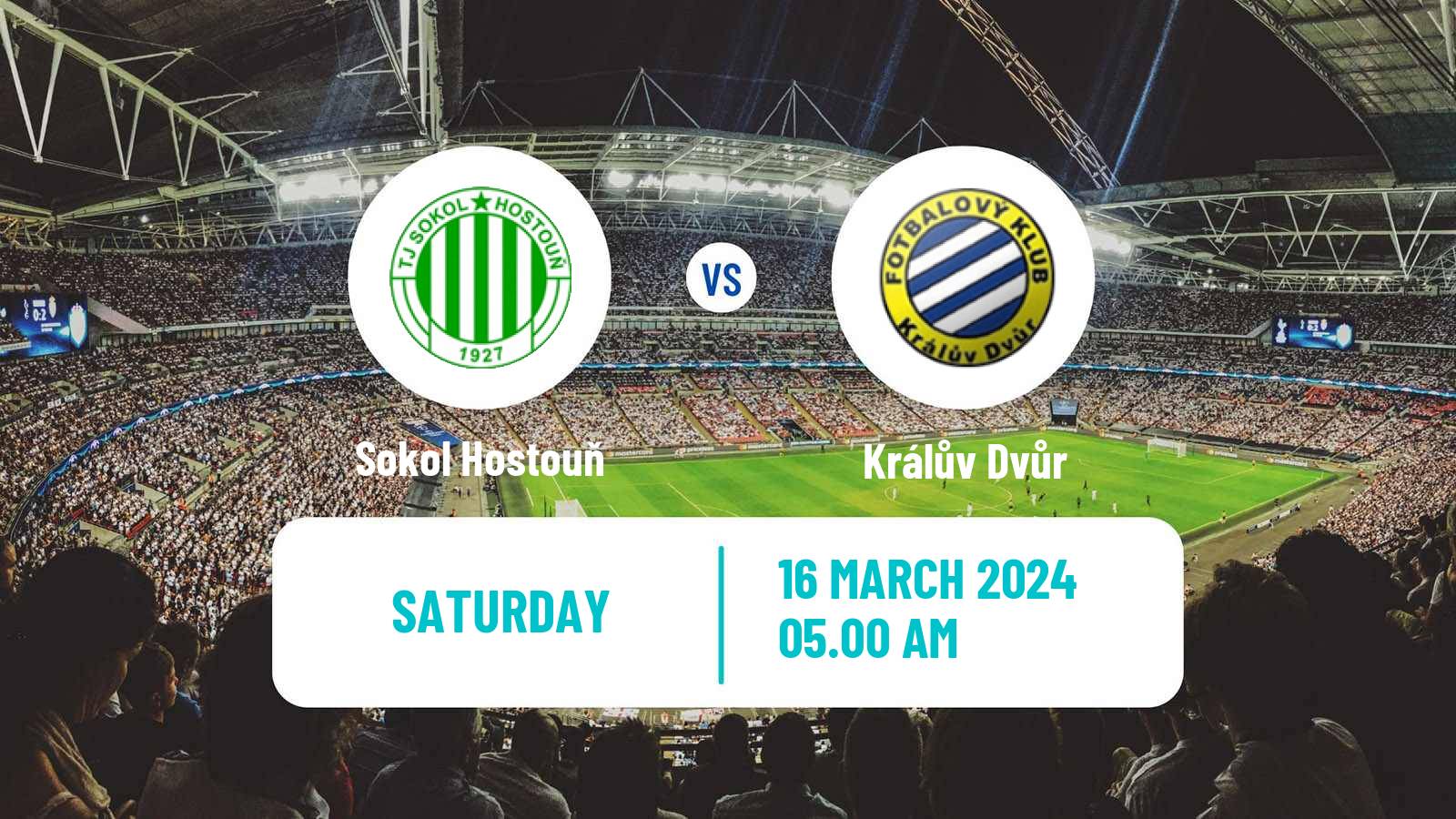 Soccer Czech CFL Group A Sokol Hostouň - Králův Dvůr