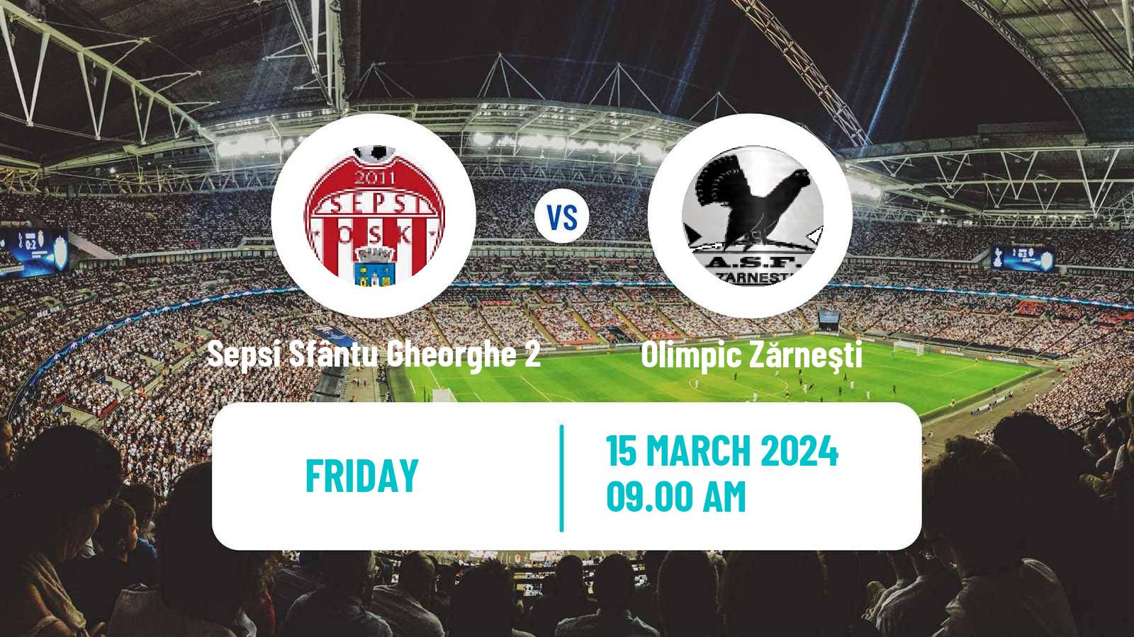 Soccer Romanian Liga 3 - Seria 5 Sepsi Sfântu Gheorghe 2 - Olimpic Zărneşti