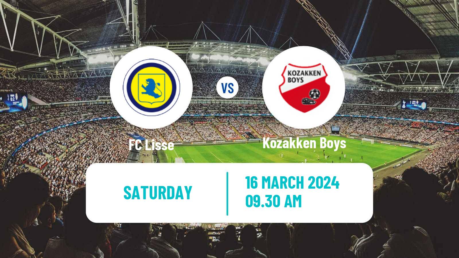 Soccer Dutch Tweede Divisie Lisse - Kozakken Boys