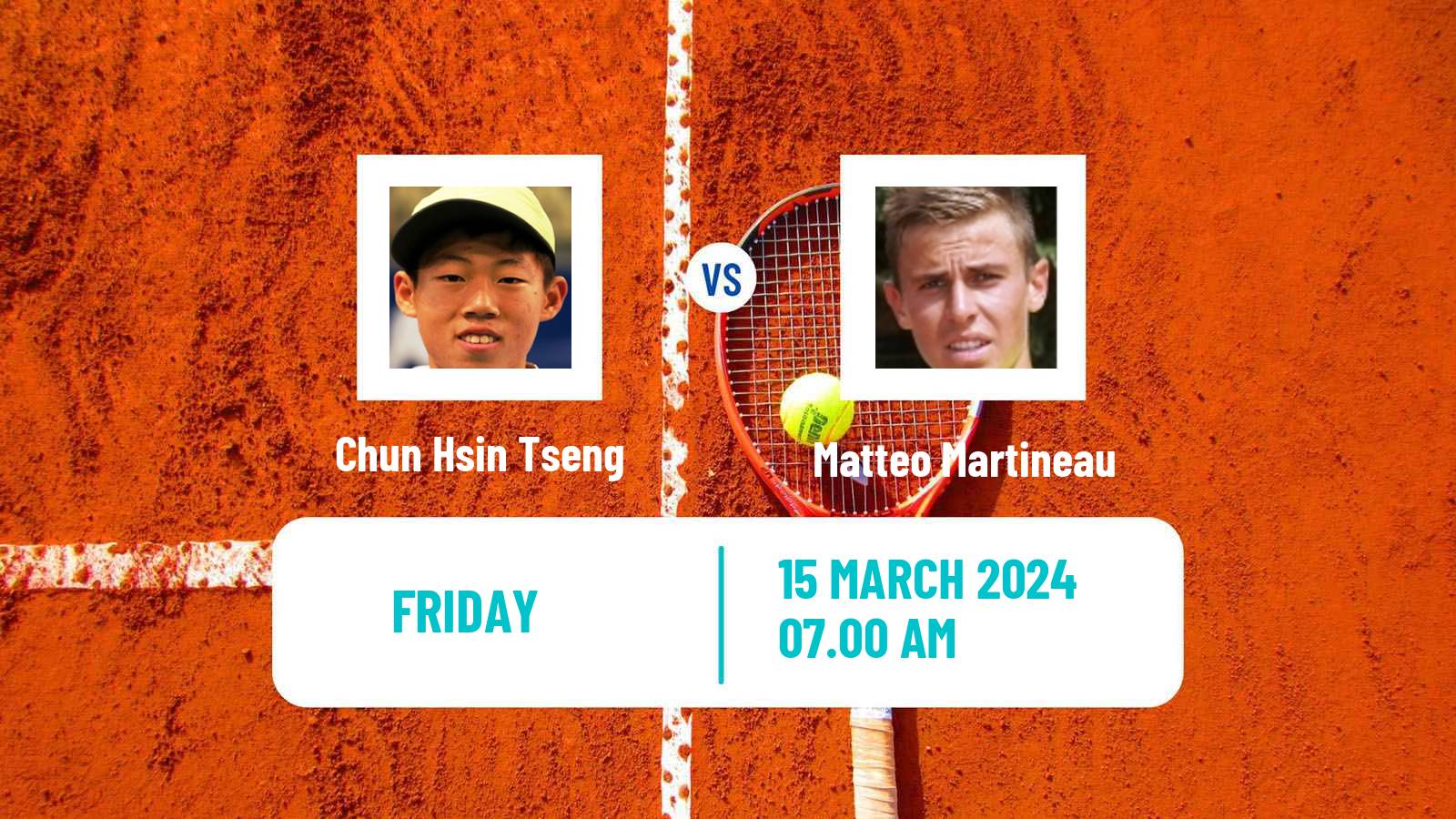 Tennis Szekesfehervar Challenger Men Chun Hsin Tseng - Matteo Martineau