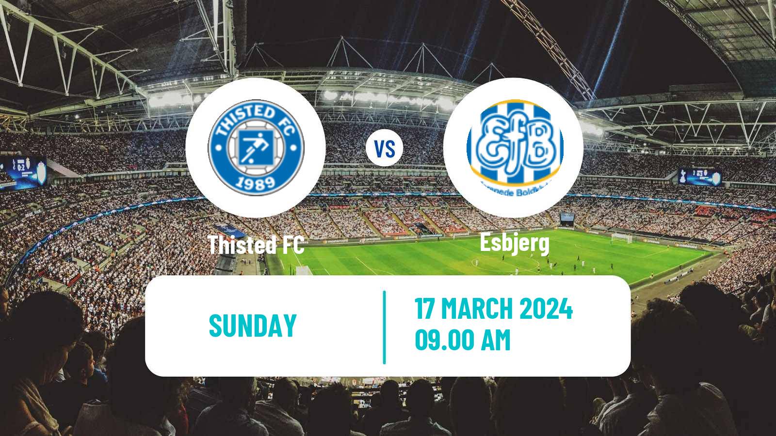 Soccer Danish 2 Division Thisted - Esbjerg