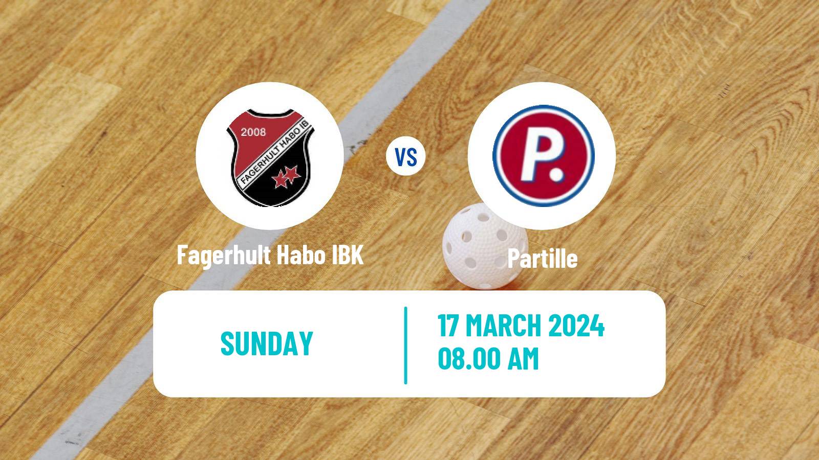 Floorball Swedish Allsvenskan Södra Floorball Fagerhult Habo IBK - Partille