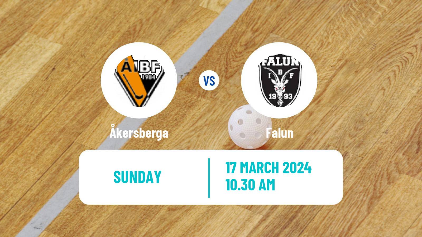 Floorball Swedish Superligan Floorball Women Åkersberga - Falun
