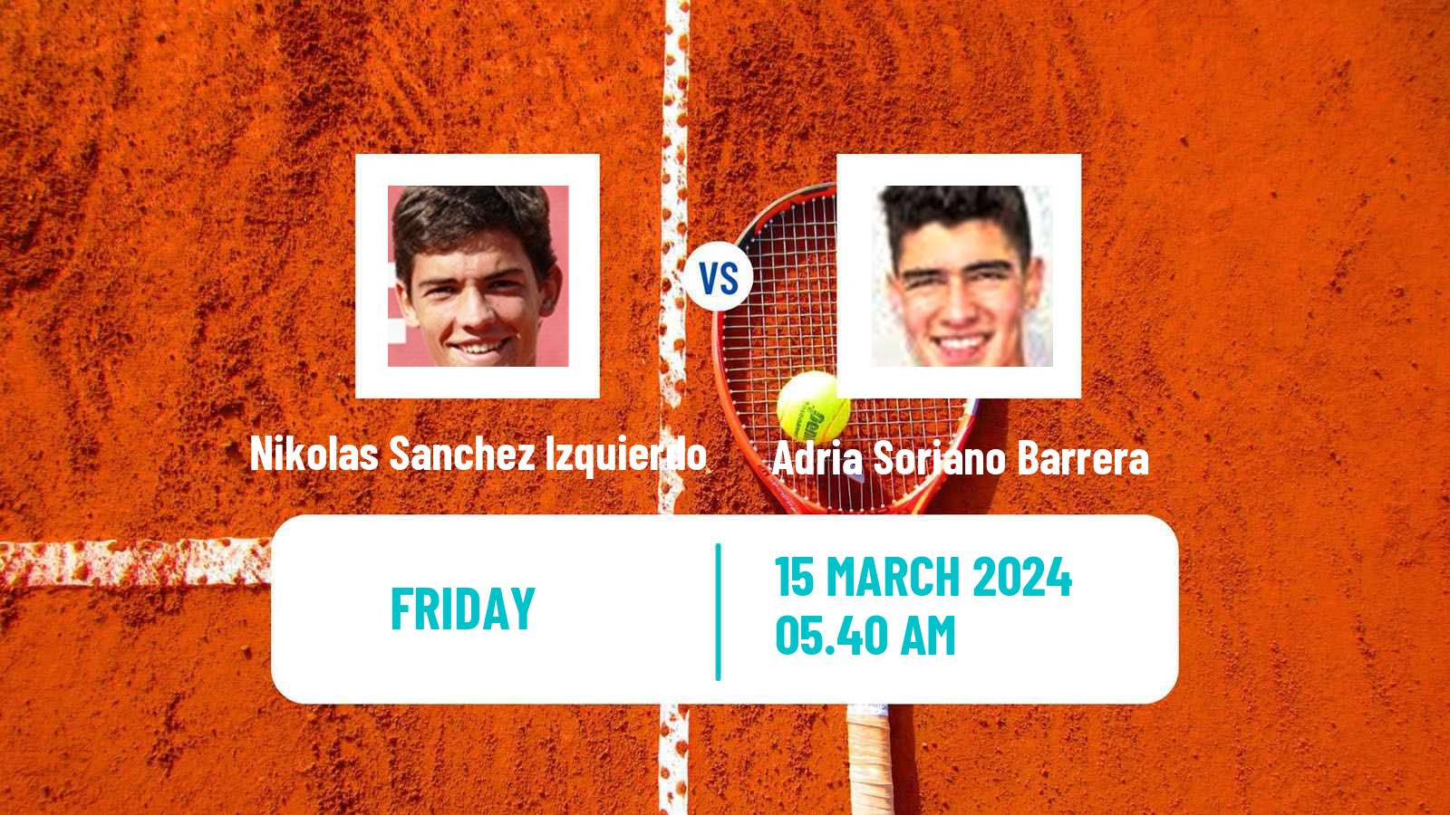 Tennis ITF M15 Les Franqueses Del Valles Men Nikolas Sanchez Izquierdo - Adria Soriano Barrera