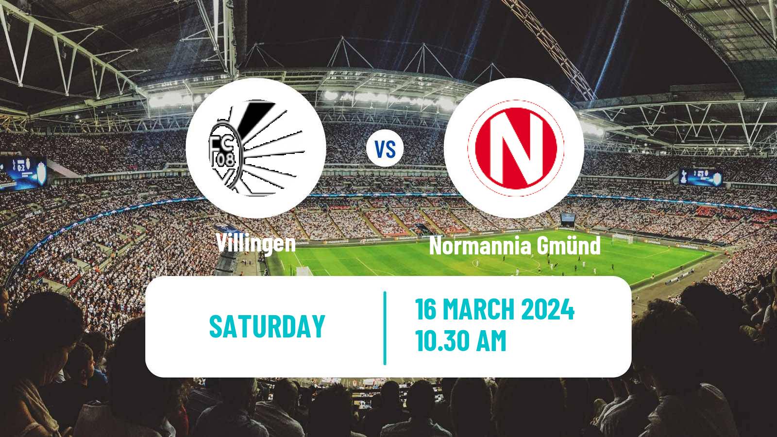 Soccer German Oberliga Baden-Württemberg Villingen - Normannia Gmünd